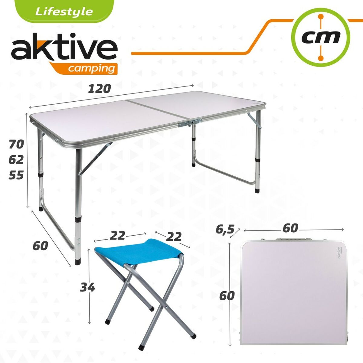 Bord Aktive 120 x 70 x 60 cm